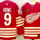 Gordie Howe Detroit Red Wings Red With C Patch Stitched Hockey Jersey Centennial Premium