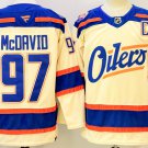Connor McDavid Edmonton Oilers Light Beige With C Patch Stitched Hockey Jersey 2025 Alternate