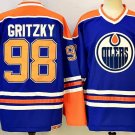 Edmonton Oilers #98 Wayne Gretzky Royal With C Patch Stitched CCM Jersey