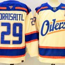 Leon Draisaitl Edmonton Oilers Light Beige With A Patch Stitched Hockey Jersey Alternate