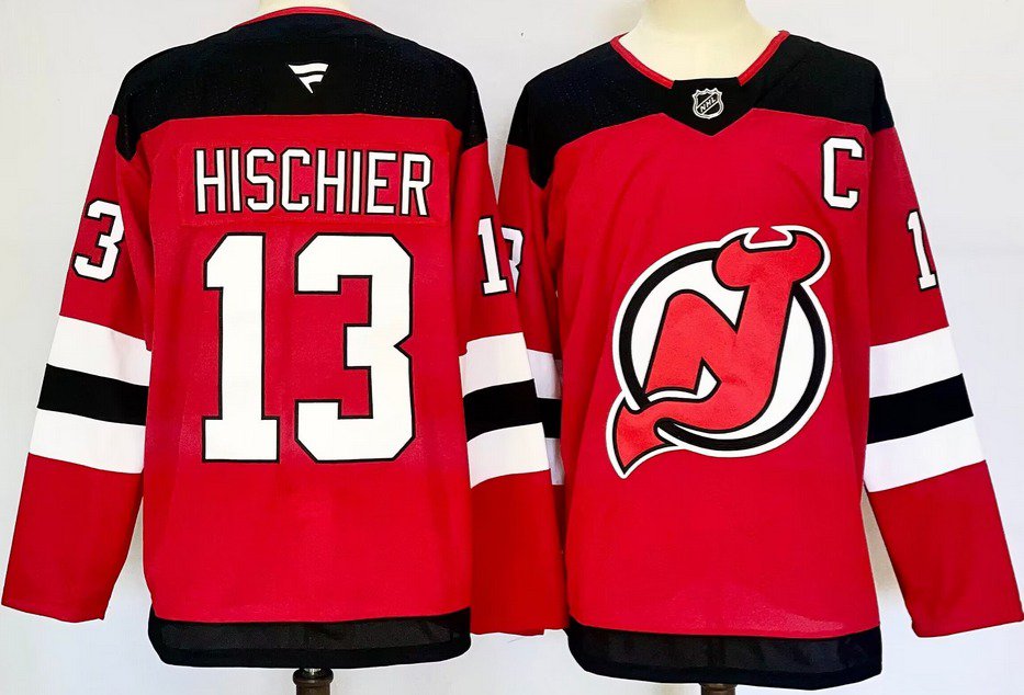 Nico Hischier New Jersey Devils Red Stitched Hockey Jersey Home
