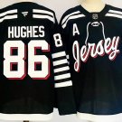 Jack Hughes New Jersey Devils Black Stitched Hockey Jersey Alternate