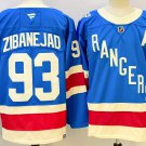 New York Rangers #93 Mika Zibanejad With A Patch Stitched Hockey Jersey Blue