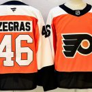 Philadelphia Flyers #46 Trevor Zegras Orange Stitched Hockey Jersey