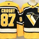 Pittsburgh Penguins #87 Sidney Crosby Black Yellow Stitched Hockey Jersey Reverse Retro
