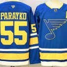 St. Louis Blues #55 Colton Parayko 2025 With A Patch Stitched Hockey Jersey Blue