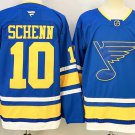 St. Louis Blues #10 Brayden Schenn 2025 With C Patch Stitched Hockey Jersey Blue