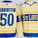 Jordan Binnington St. Louis Blues Cream 2024-25 Winter Classic Stitched Hockey Jersey
