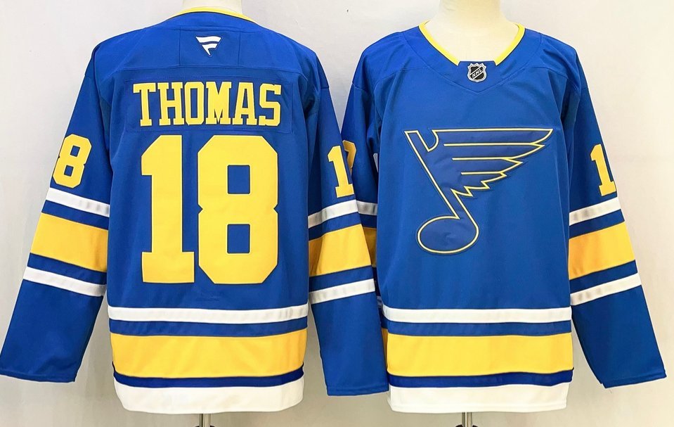St. Louis Blues #18 Robert Thomas Blue 2025 Stitched Hockey Jersey