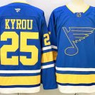 St. Louis Blues #25 Jordan Kyrou Blue 2025 Stitched Hockey Jersey
