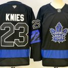 Matthew Knies Jersey Toronto Maple Leafs #23 Black Alternate Authentic