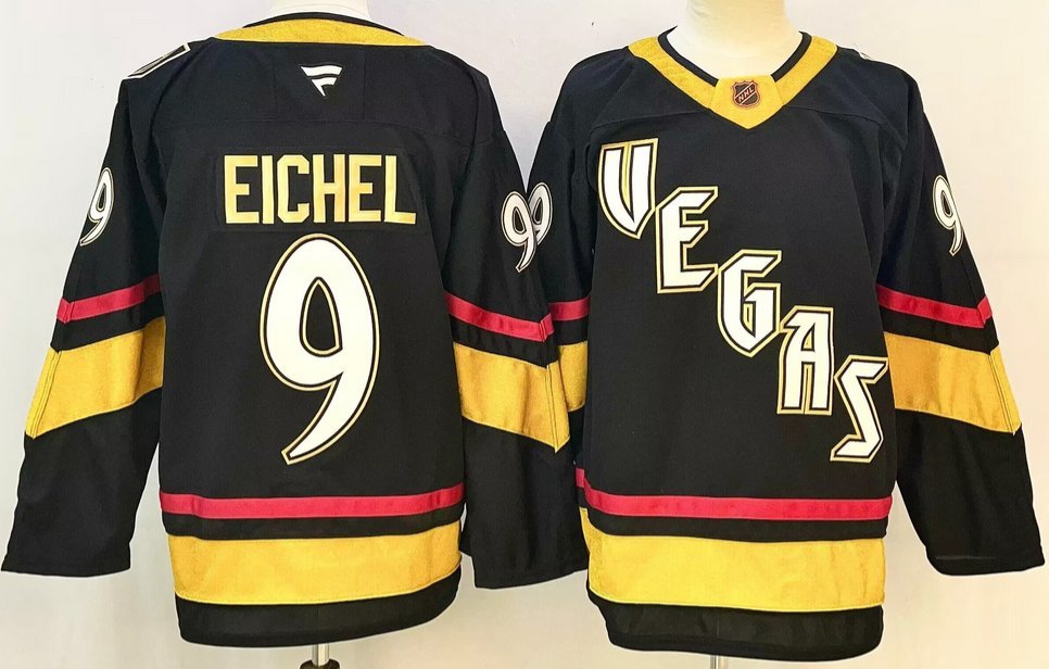 Jack Eichel Vegas Golden Knights Black Reverse Retro Authentic Jersey