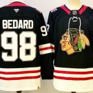 Connor Bedard Chicago Blackhawks #98 Black Stitched Hockey Jersey