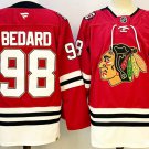 Connor Bedard Chicago Blackhawks #98 Red 2025 Home 100th Anniversary Stitched Hockey Jersey