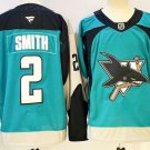 Smith San Jose Sharks #2 Teal 2025 Alternate Stitched Hockey Jersey