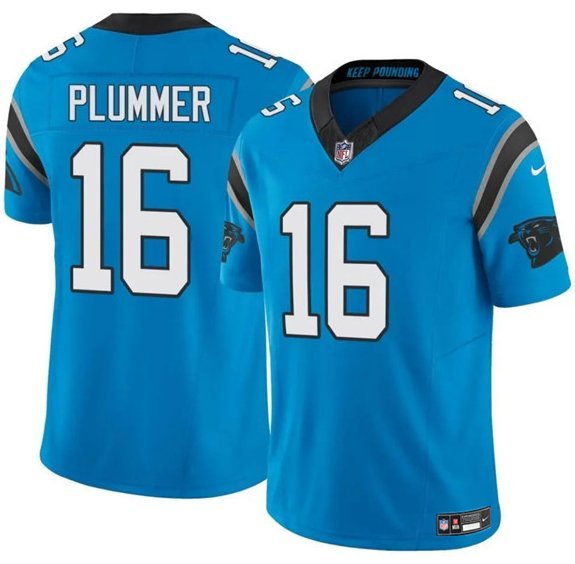Jack Plummer Carolina Panthers #16 Blue F.U.S.E. Limited Football Stitched Jersey