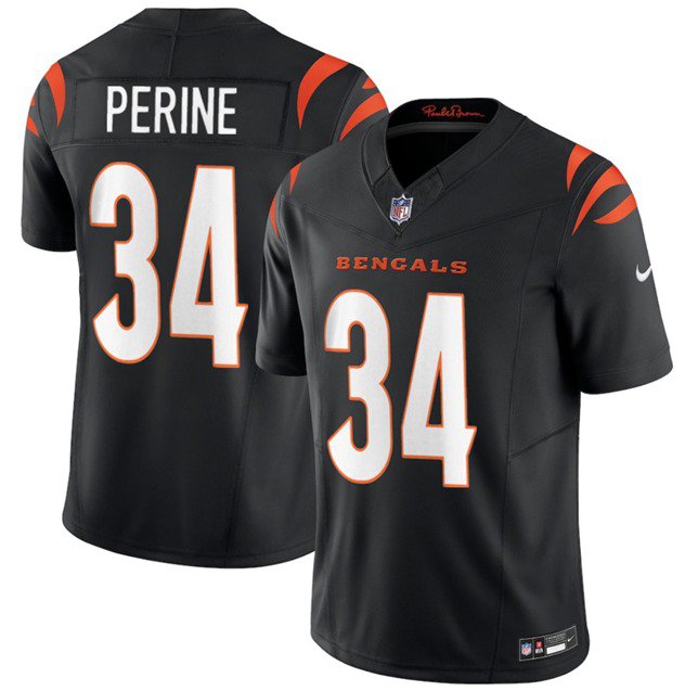 Samaje Perine Cincinnati Bengals #34 2025 Stitched Football Jersey Black