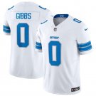 Jahmyr Gibbs Detroit Lions #0 White 2025 Football Stitched Jersey F.U.S.E