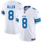 Kyle Allen Detroit Lions #8 White 2025 Football Stitched Jersey F.U.S.E
