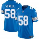 Penei Sewell Detroit Lions #58 Blue 2025 Football Stitched Jersey F.U.S.E