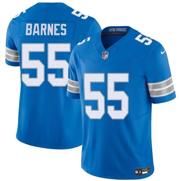 Derrick Barnes Detroit Lions #55 Blue 2025 Football Stitched Jersey F.U.S.E
