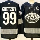 Wayne Gretzky Los Angeles Kings #99 Black With C Patch Stitched Hockey Jersey Alternate