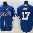 Daniel Jones Indianapolis Colts #17 Stitched Baseball Jersey Royal