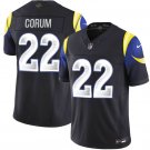 Blake Corum Los Angeles Rams #22 midnight blue 2025 Stitched Shirt F.U.S.E. “Rivalries”