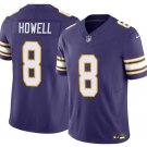 Sam Howell Minnesota Vikings #8 Purple Stitched Shirt F.U.S.E. Throwback