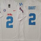 Jaxson Dart Ole Miss Rebels #2 White 2025 Stitched Shirt F.U.S.E