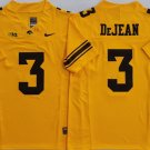 Cooper DeJean Iowa Hawkeyes #3 Yellow Stitched Jersey F.U.S.E