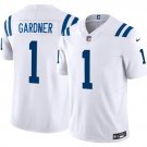 Sauce Gardner Indianapolis Colts #1 White 2025 Stitched Jersey F.U.S.E