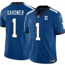 Sauce Gardner Indianapolis Colts #1 Blue 2025 F.U.S.E. Stitched Jersey Throwback