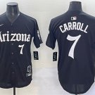 Corbin Carroll Arizona Diamondbacks #7 Black 'Gothic Desert Fang Edition' Stitched Jersey