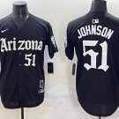 Randy Johnson Arizona Diamondbacks #51 Black 'Gothic Desert Fang Edition' Stitched Jersey