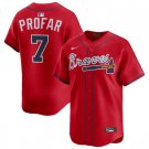 Jurickson Profar Atlanta Braves #7 Red Alternate Stitched Jersey