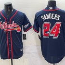 Deion Sanders Atlanta Braves #24 Navy 2025 Speedway Classic Alternate Stitched Jersey