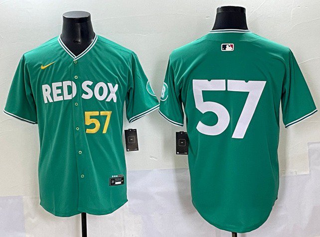 Greg Weissert Boston Red Sox #57 Green 2025 City Connect Limited Stitched Jersey