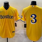 Ceddanne Rafaela Boston Red Sox #3 Gold City Connect Stitched Jersey