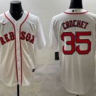 Garrett Crochet Boston Red Sox #35 White Stitched Jersey
