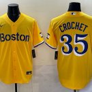 Garrett Crochet Boston Red Sox #35 Gold City Connect Stitched Jersey