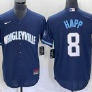 Ian Happ Chicago Cubs #8 City Connect Replica Player Navy Jersey Stitched