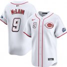 Matt McLain Cincinnati Reds #9 White 2025 Speedway Classic Home Jersey Stitched