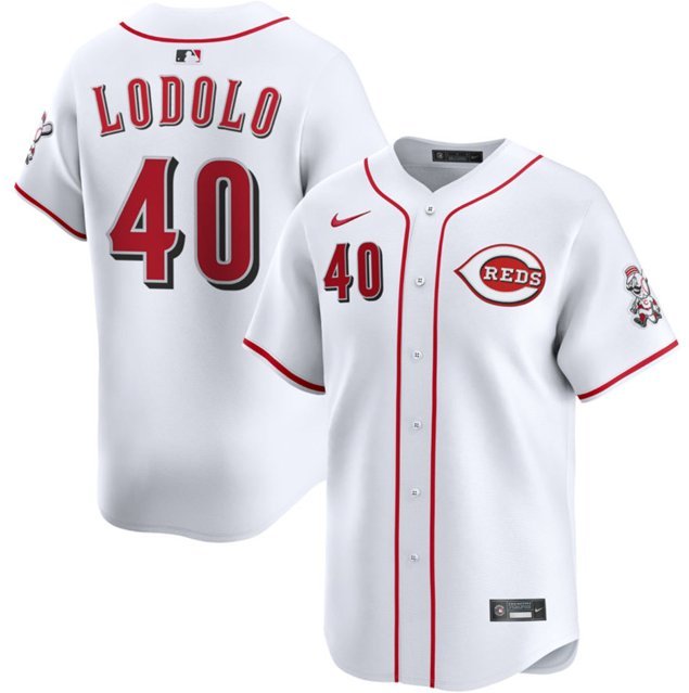 Nick Lodolo Cincinnati Reds #40 White Home Limited Stitched Jersey