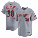 Will Benson Cincinnati Reds #30 Gray Road Limited Stitched Jersey