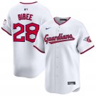 Tanner Bibee Cleveland Guardians #28 White Home Limited Stitched Jersey