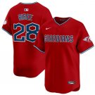 Tanner Bibee Cleveland Guardians #28 Red Alternate Limited Stitched Jersey