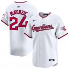 Triston McKenzie Cleveland Guardians #24 White Home Jersey Stitched