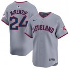 Triston McKenzie Cleveland Guardians #24 Gray 2025 Alternate Jersey Stitched
