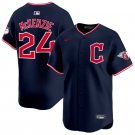Triston McKenzie Cleveland Guardians #24 Navy 2025 Alternate Stitched Jersey